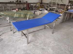 Goede Functies En Veiligheid Comfortabele Metalen Blauwe Medische Onderzoek Bedden En Controleren <span class=keywords><strong>Bed</strong></span> Voor Ziekenhuis, Kliniek, Patiënten - Product Image 3