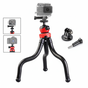 ขาตั้งกล้องซิลิโคนแบบยืดหยุ่นสำหรับกล้องดิจิตอลแบบพกพาพร้อมชุดยึดแบบล็อคเกียวสำหรับ GoPro - Product Image 1