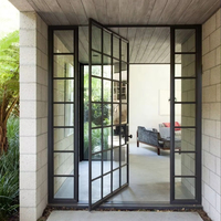 Ventanas Francesas de Acero con Marco Delgado y Apertura Manual para Proyectos de Villas, Hoteles y Apartamentos de Lujo
