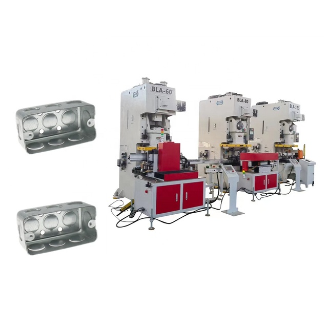 Automatic Stamping Stretching Square Rectangular Octagonal Metal Switch Junction Electrical Boxes Making Press  Machine