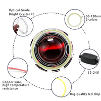 105mm voiture COB phare LED ange yeux ampoule Halo anneau lampe DC 12V DRL brouillard feux diurnes moto lumières décoratives