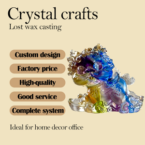 คริสตัลเคอินจากการบินที่น่ารักของประดับคริสตัลฮวงจุ้ยของตกแต่งบ้านสำนักงานหัตถกรรมคริสตัลนำโชคคิริน - Product Image 4