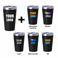 Gobelet à bière en acier inoxydable 304 de 12 oz avec logo personnalisé, double paroi isolée sous vide, anti-fuite, coloré, pour bar, fête, extérieur