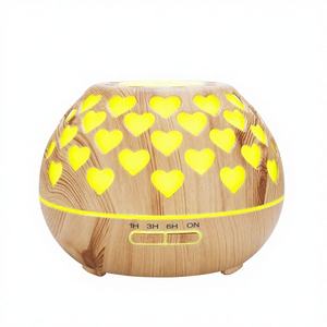 เครื่องกระจายกลิ่นหอมสไตล์โบราณ 400 มล. เครื่องกระจายกลิ่นน้ำมันหอมระเหยแบบอัลตราโซนิก พร้อมไฟ LED สำหรับใช้ในบ้าน สำนักงาน หรือบนโต๊ะทำงาน - Product Image 5