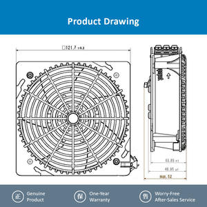 DV4600-492 ebmpapst ขนาด120x120x38มม. 12038 12ซม. 115VAC 19/18W 240/220mA ตลับลูกปืนพลาสติกสำหรับทำความเย็น - Product Image 4