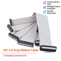 Kabel Pita Datar IDC Pitch 2.54mm UL2651 28AWG Rakitan Kabel Konektor FC Female untuk Papan Kontrol PCB Printer 3D