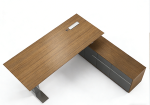 Mesa <span class=keywords><strong>de</strong></span> <span class=keywords><strong>Oficina</strong></span> Ejecutiva Moderna con Diseño Ecológico, Almacenamiento y Construcción Duradera para <span class=keywords><strong>Trabajo</strong></span> Híbrido y Reuniones Virtuales - Product Image 4