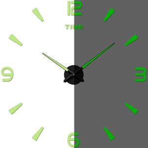 3D Luminous Wall <b>Clock</b> <b>Large</b> Size Acrylic DIY Frameless Digital <b>Clock</b> Wall Sticker Mute <b>Clock</b> for Home Office Decoration - Product Image 4