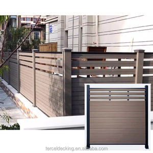 Panneaux de clôture de jardin en bois composite, design moderne, anti-fissuration, meilleur prix, pour la maison et le jardin - Product Image 1