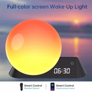 3 trong 1 RGBW ánh sáng mặt trời mọc đồng hồ báo thức Tiếng ồn Trắng âm thanh máy BT loa với ứng dụng điều khiển bảng đồng hồ thức dậy ánh sáng - Product Image 3