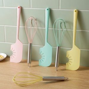 Juego de Utensilios de Silicona de Grado Alimenticio para Hornear, Espátula Antiadherente y Batidor, Raspador de Repostería para Preparación en Cocinas Comerciales y Horneado Casero - Product Image 1