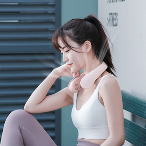 2024 Nhà Máy Bán Buôn Mới Nhất Thể Thao Ngoài Trời Quạt Cầm Tay Mặc USB Làm Mát Không Khí Lưỡi Ít Mini Cá Nhân Cổ Treo Fan - Product Image 2