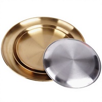 304 roestvrij staal gepolijst duurzaam massief patroon dienblad Japanse stijl minimalistisch restaurant barbecue schaal cake dessert fruit