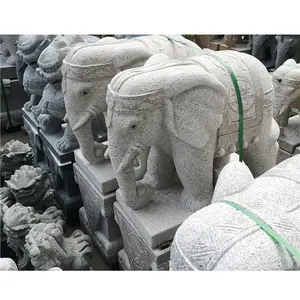 宗教寺庙使用大型动物花岗岩雕像类型和印度风格的自然风格雕塑