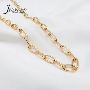 Colliers de bijoux en acier inoxydable chaîne à maillons trois couches de perles Miyuki colliers de perles plaqués or 18 carats