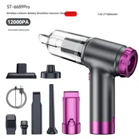 Aspirateur à main sans brosse haute puissance dépoussiérage gonfleur intégré grande aspiration double usage Mini souffleur de poussière sans sac