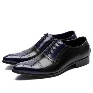 Zapatos de vestir de cuero genuino para hombre, recién lanzados, los más vendidos, con suela de goma y cuero vacuno, estilo casual de negocios. - Product Image 1