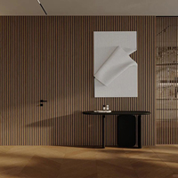 Paneles de Pared Exteriores de Color Teca para Exteriores, Tablas Anchas para Fachadas de Tiendas, Edificios, Villas y Decoración de Casas, Suministro del Fabricante