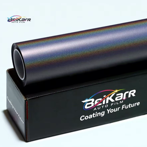 Film de protection BKE Dark Satin Flip Psychedelic TPU PPF auto-réparateur, anti-jaunissement, anti-rayures, rejet UV/IR à 90 %, garantie 10 ans pour la peinture de carrosserie automobile - Product Image 1