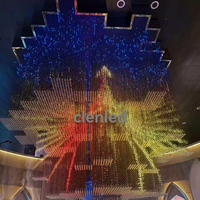 Matriz de escenario de luz de evento LED 3D Pantalla de efectos interactivos de diferentes tonos para Centro Comercial Light Club