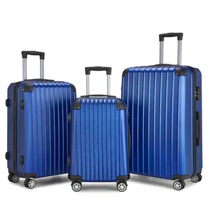 حقائب مجموعات السفر عربة الأمتعة 4 عجلات ترولي ABS حالة الأمتعة مجموعة الأسطوانة حقيبة للرجال النساء الأسرة السفر