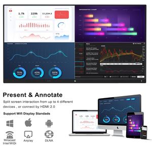 Dernier écran interactif intelligent Android AI de <span class=keywords><strong>110</strong></span> pouces de haute qualité, type tableau blanc interactif Android pour l'utilisation scolaire - Product Image 5