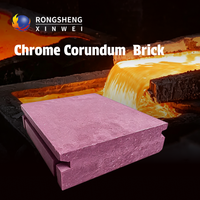 Brique réfractaire en corindon chromé résistante aux chocs thermiques, faible porosité, Cr2O3, pour revêtement de four