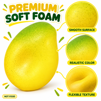 Jouet anti-stress à rebond lent en forme de mangue, simulation de fruit, texture souple, pour soulager le stress