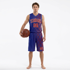 Uniformes de Baloncesto Personalizados Unisex, Conjunto de Camiseta sin Mangas con Cuello en V y Pantalones Cortos, Impresión por Transferencia de Calor, Absorbe la Humedad, Nombre del Jugador - Product Image 1