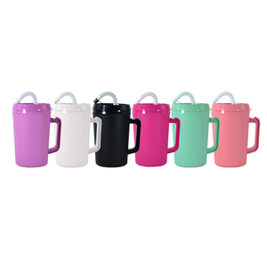 Tazza di plastica riutilizzabile estiva personalizzata <span class=keywords><strong>per</strong></span> festa in spiaggia 22oz 34oz caffè da viaggio mega tazza tazza tazza a doppia parete isolata tazza fredda <span class=keywords><strong>per</strong></span> camionista - Product Image 1