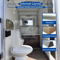 Oferta Especial: Remolque Sanitario Móvil de 3 Cabinas con Eje Tándem, Inodoro Portátil con Urinario y Lavabo para Grandes Eventos al Aire Libre y Festivales