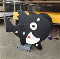 Qiyuan QY002 Cheval à bascule en forme de baleine, chaise pivotante, équipement de jeu extérieur coloré et sûr en plastique PE pour enfants