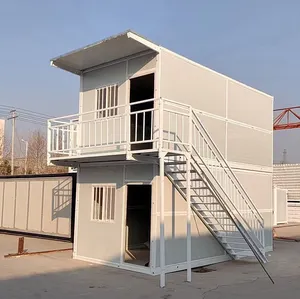 Pabrik disesuaikan 20ft kecil prefab rumah portabel lipat kontainer rumah lipat prefabrikasi dengan peralatan kamar mandi di pakistan