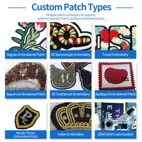 Patch brodé personnalisé 3D en relief de haute qualité pour vêtements et serviettes