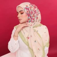 Malaisie Offre spéciale Petite fleur Design Voile de coton Imprimé Hijab Bawal Coton Voile Hijab Musulman Femmes Impression Hijabs