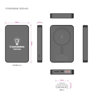 Banque d'alimentation au lithium polymère 10000mAh <span class=keywords><strong>la</strong></span> <span class=keywords><strong>plus</strong></span> fine et <span class=keywords><strong>la</strong></span> <span class=keywords><strong>plus</strong></span> légère avec entrée/sortie USB-C haute vitesse, lampe de poche, voyants LED pour - Product Image 3