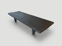 Meubles en bois, ensemble de Tables de salon, Table basse carrée de luxe en bois massif noir