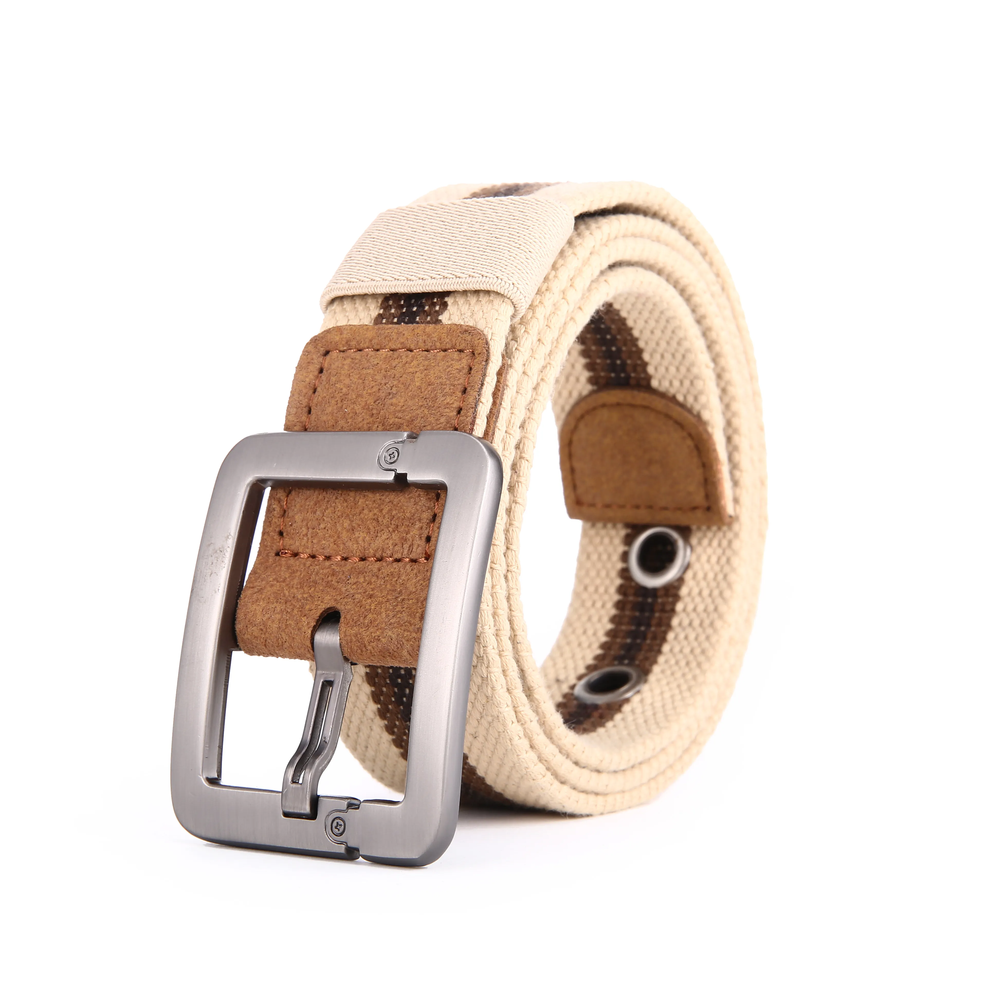 Pin buckle Men Stretch Waist Sports Canvas Fabric Belt