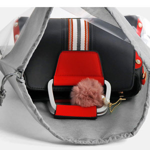 Sac de rangement pour chaussures en tissu non tissé épaissi et plastique transparent, anti-poussière, résistant à l'eau, recyclable, avec cordon de serrage, pour femme, tendance - Product Image 6