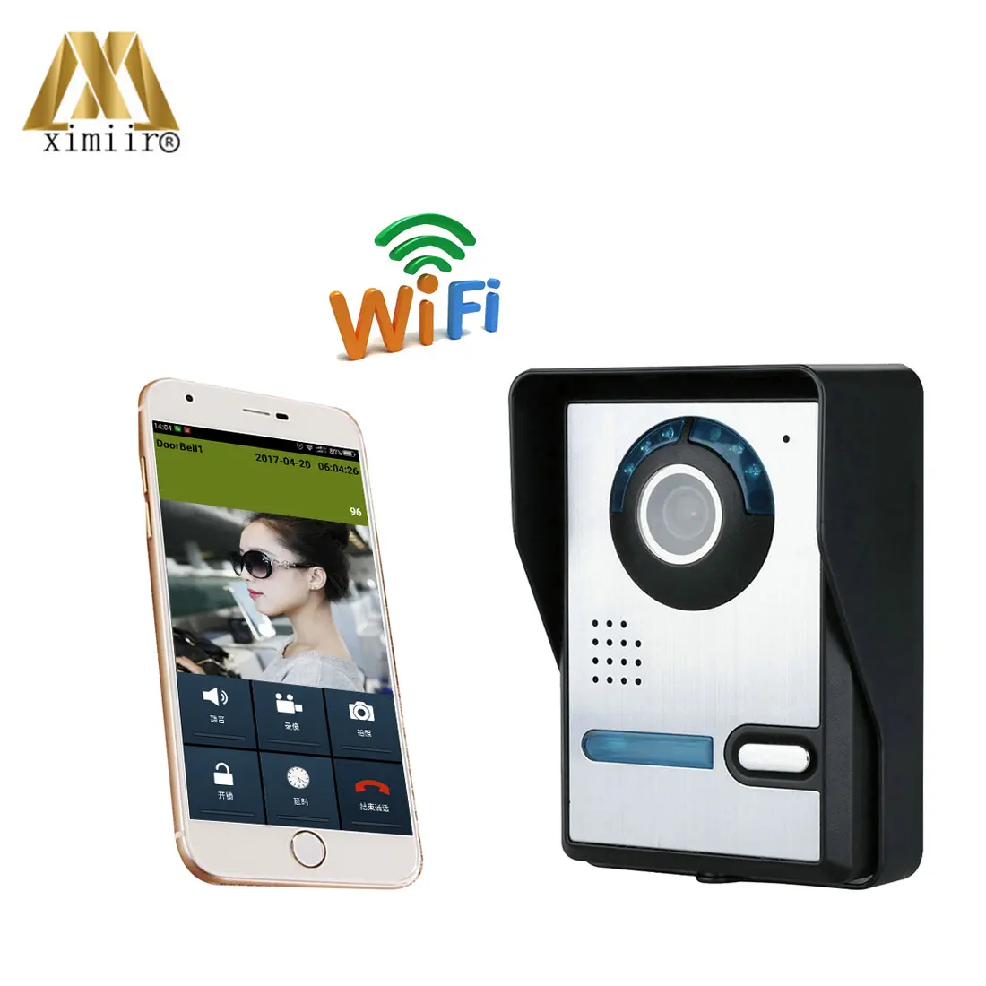 Hoge Pixel Ir Camera WIFI1006 Afstandsbediening Toegangscontrole Systeem Wifi Video Intercom Video Deurtelefoon Systeem