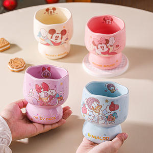 Juego de Tazas de Leche de Cerámica con Diseño de <span class=keywords><strong>Mickey</strong></span> y sus Amigos de <span class=keywords><strong>Disney</strong></span> - <span class=keywords><strong>Taza</strong></span> Infantil con Agarre de Dibujos Animados y Caja de Regalo para Bebés y Familias - Product Image 3