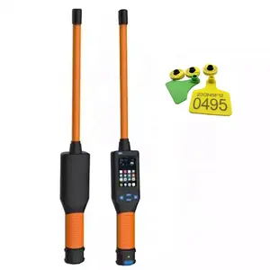 CMRFID 134.2khz FDX-b HDX Pet Pecuária Handheld Long Stick Gado Ovelha Cabra Micro chip Scanner Animal ID rfid Ear Tag Reader