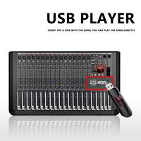 GAX-MQ16 Nouvelle série MQ Console de mixage professionnelle 16 canaux avec 99 DSP Égaliseur 7 bandes Amplificateur de puissance Console de mixage