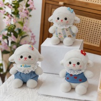 Boneka Angela Lucu Baru Musim Panas Bahan Poliester PP Katun Plushie Penghibur Bib Kartun Putri Domba Hadiah Boneka Plushie Kustomisasi