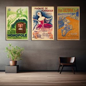 Affiche murale sur mesure en métal élégante de <span class=keywords><strong>Paris</strong></span> Art mural de bureau de club différentes personnes de la France Affiche murale en métal vintage en gros - Product Image 2