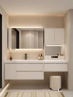 Salle de bain, lavabo, coiffeuse, armoire de salle de bain, rangement multi-niveaux