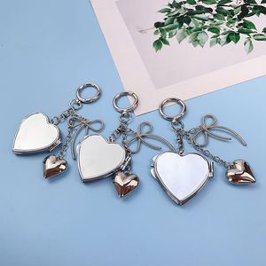 Private Label Heart-Shaped Mini <b>Makeup</b> Mirror Key Chain Folding Portable Private Label <b>Compact</b> Pocket Mirror - Product Image 4