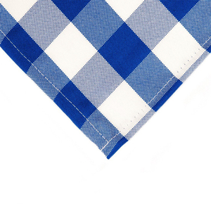 Mantel ecológico de 90 "para interiores, lavable para el hogar, Blanco/azul, estilo a cuadros, tela de poliéster, técnica tejida impermeable - Product Image 4