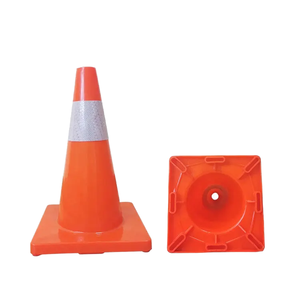 450mm branco reflexivo PVC estrada segurança cones sinal de tráfego alto visível para aviso de segurança rodoviária - Product Image 5