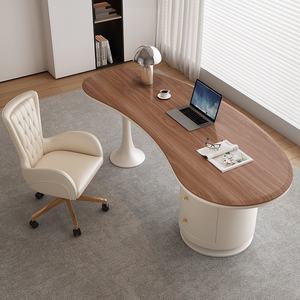 Modern Luxury Cream Style Solid Wood <strong>Desk</strong> for Home Study &amp; Office Light Computer <strong>Desk</strong> Elegant Coffee Table - Product Image 2